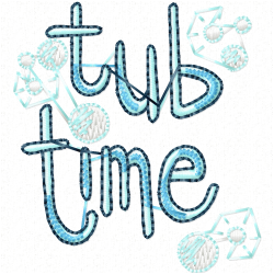 Bathtime Embroidery Design 12 Bathtime Embroidery Design 12